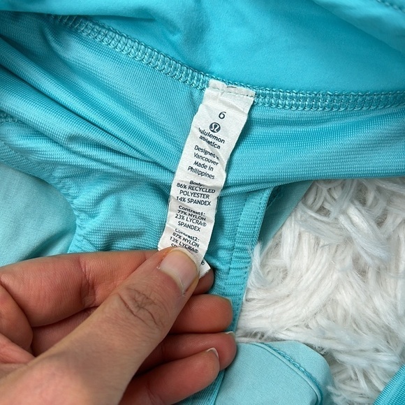 Lululemon Run: Speed Short *4-way Stretch Stripe Dot Printed Angel Blue / Angel - Picture 4 of 6